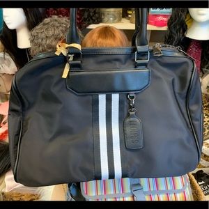 Flolfss black with white stripe bag